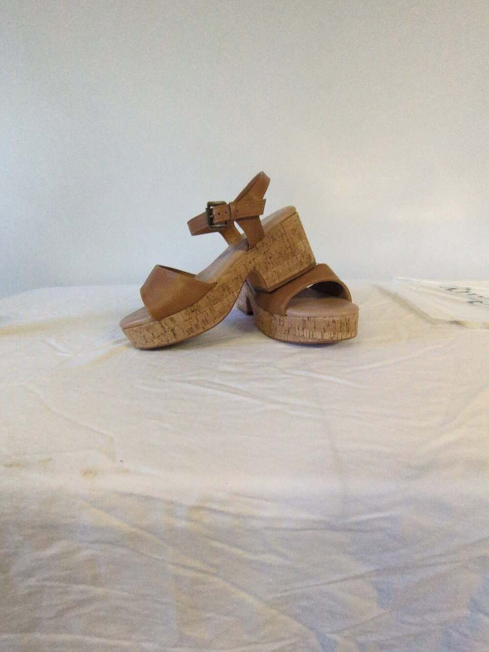 Maurices SuperCush Chop Out Wedge Sandal Size 9M Tan